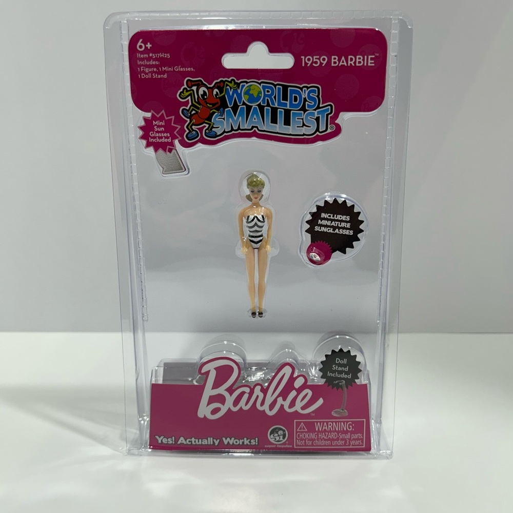 Barbie World's Smallest 1959 Doll with Sunglasses - Pink and Black